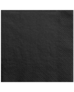 PartyDeco 20 SERVIETTEN schwarz
