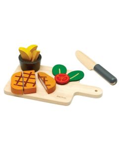 PlanToys Kinderk&uuml;che STEAK Set
