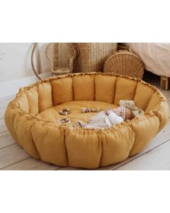 Play & Go Spielmatte / Babynest BLOOM MUSTARD