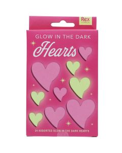 Rex London Glowing STICKERS Hearts (24 Pcs)