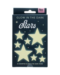 Rex London Glowing STICKERS Stars (24 Pcs)