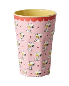 RICE x PEANUTS Melamin LATTE MACCHIATO BECHER SNOOPY Pink (400 ml)
