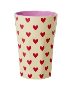 RICE Melamin Latte Macchiato Becher DARLING HEARTS
