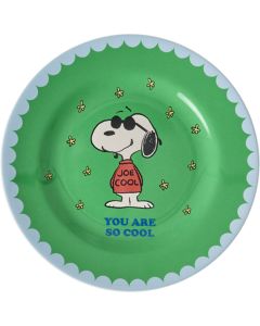 RICE x PEANUTS Kleiner Melamin TELLER SNOOPY "You Are So Cool" Gr&uuml;n (&Oslash;20 cm)