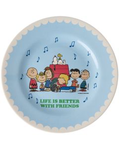 RICE x PEANUTS Kleiner Melamin TELLER SNOOPY "Life Is Better" Hellblau (&Oslash;20 cm)