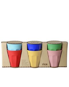 RICE 6 Medium Melamin BECHER Merhrfarbig