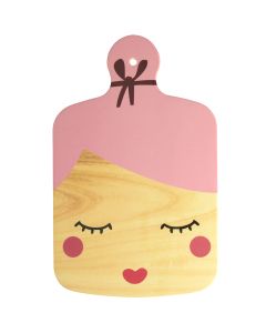 RICE Melamin SCHNEIDEBRETT Dame mit Rosa Haaren