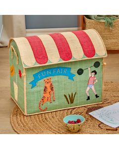 RICE Aufbewahrungskorb FUN FAIR blau Large