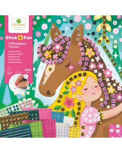 Sycomore MOSAIC CRAFT KIT "Stick & Fun" Horses (5 years+)