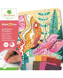 Sycomore MOSAIC CRAFT KIT "Stick & Fun" Butterflies (5 years+)