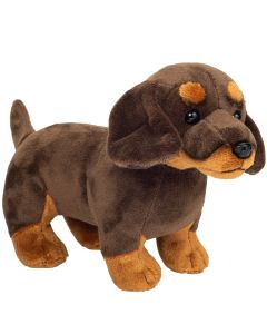 Teddy Hermann Hund DACKEL Stehend Grau-Braun (21cm)