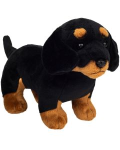 Teddy Hermann Hund DACKEL Stehend Schwarz-Braun (21cm)